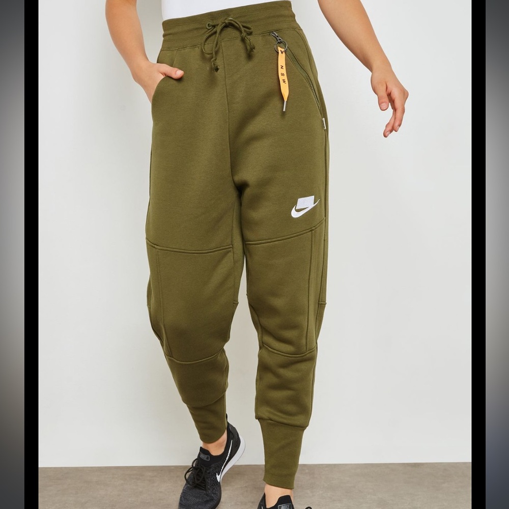 Nike NSW Olive Green Tech Fleece Joggers Sweatpants, M